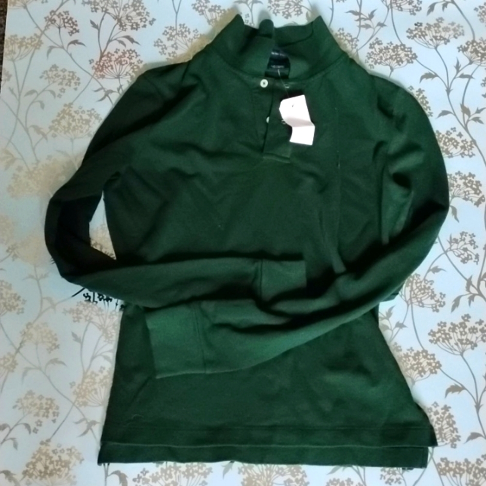 Ralph Lauren the skinny Polo long sleeve Green top